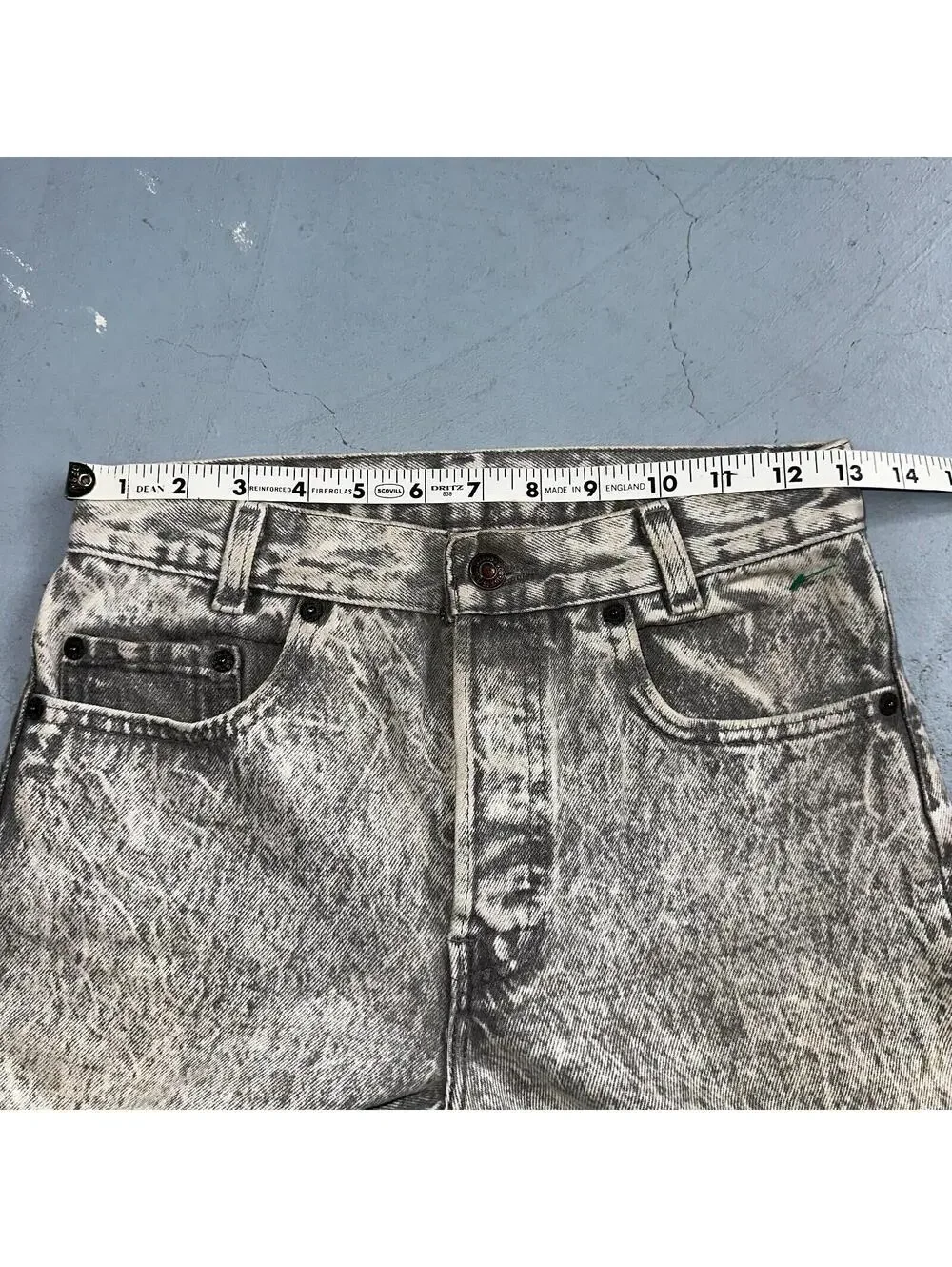Levis 501 Vintage 80s USA XX Straight Leg Jeans Gray Acid Wash 28x30 Act 26x27
